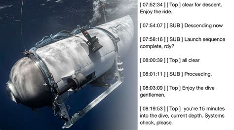 titan submarine transcript|Was the Titan Subs Text Message Transcript or Log。